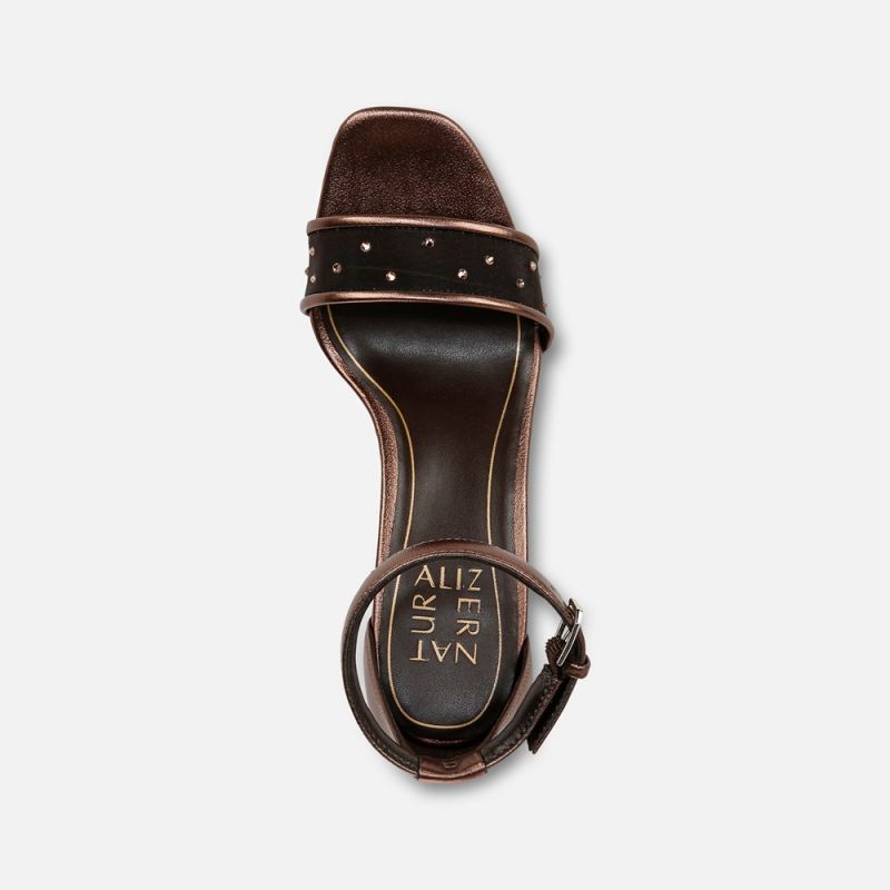 Naturalizer Women's Joy Dress Sandal - Cinnamon Brown Leather