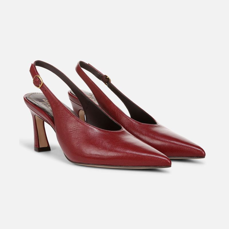 Naturalizer Women's 27 EDIT Elaine Slingback Dress Shoe - Cranberry Red Leather