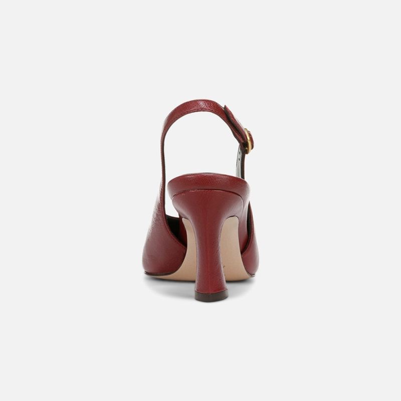 Naturalizer Women's 27 EDIT Elaine Slingback Dress Shoe - Cranberry Red Leather