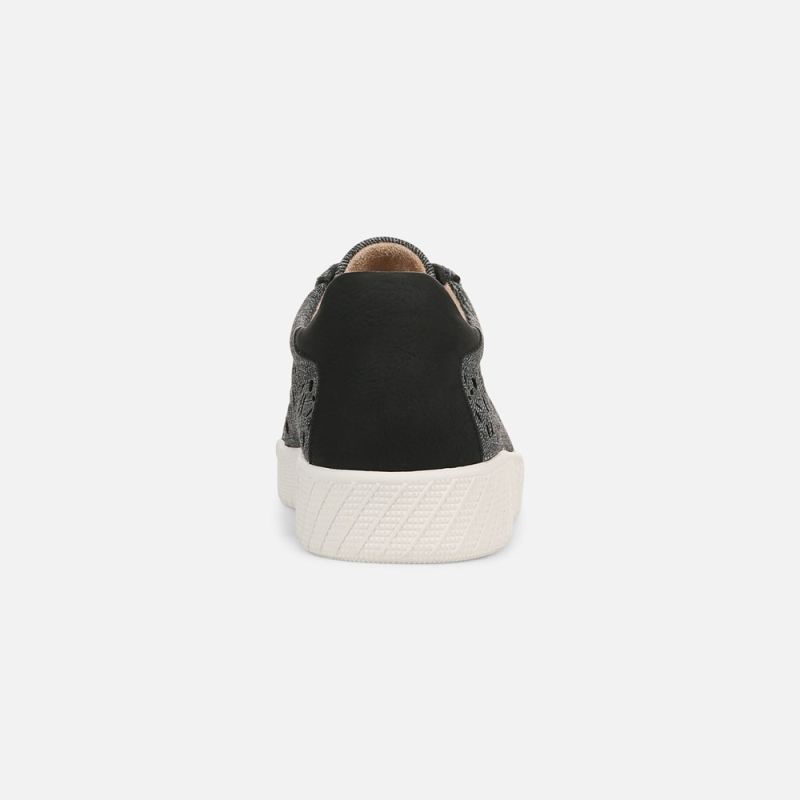 Naturalizer Women's SOUL Neela-Perf Sneaker - Black Denim Pattern Faux Leather