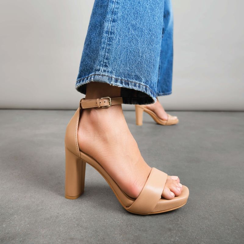 Naturalizer Women's Joy Dress Sandal - Creme Brulee Leather