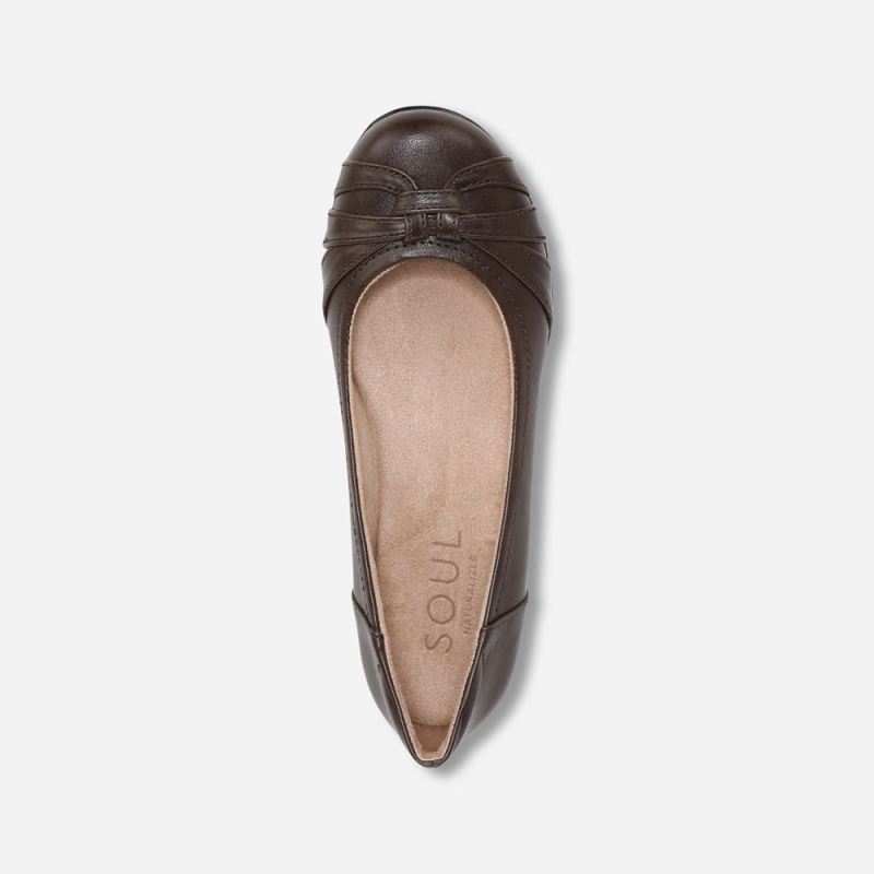 Naturalizer Women's SOUL Gift Flat - Brown Synthetic