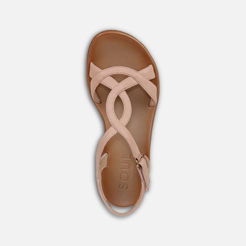 Naturalizer Women's SOUL Solo Sandal - Mauve Pink Faux Leather