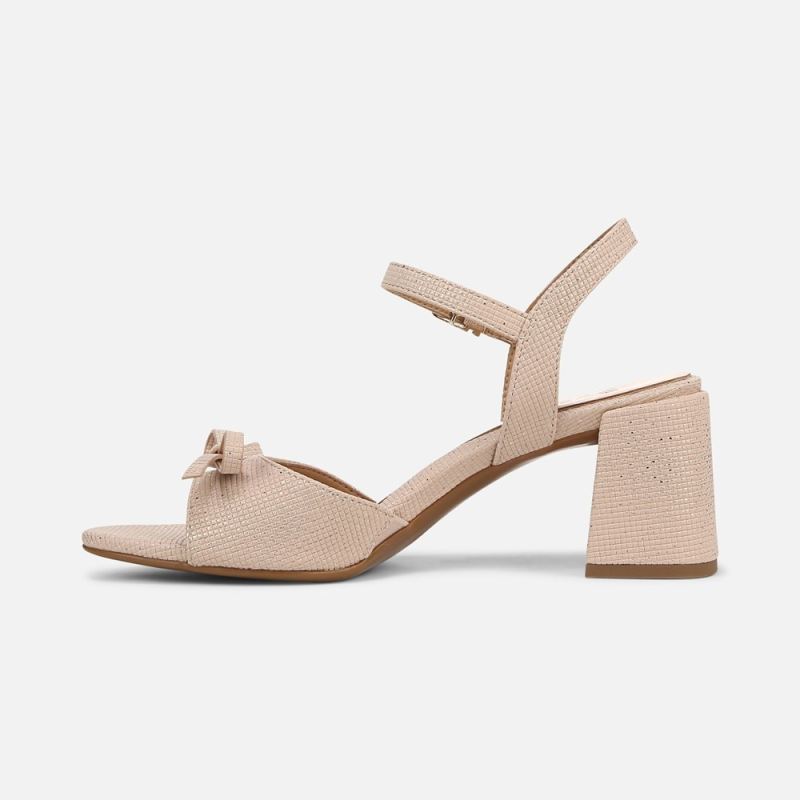 Naturalizer Women's Deandra Dress Sandal - Sand Mettallic Fabric