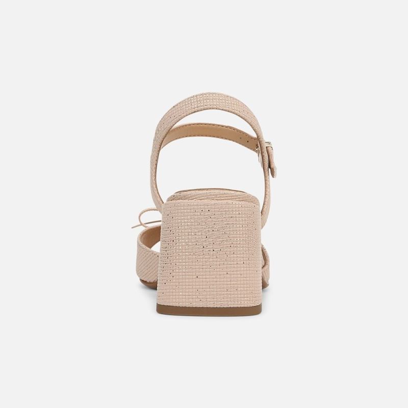 Naturalizer Women's Deandra Dress Sandal - Sand Mettallic Fabric