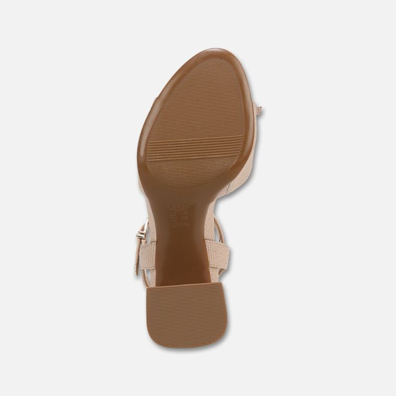 Naturalizer Women's Deandra Dress Sandal - Sand Mettallic Fabric