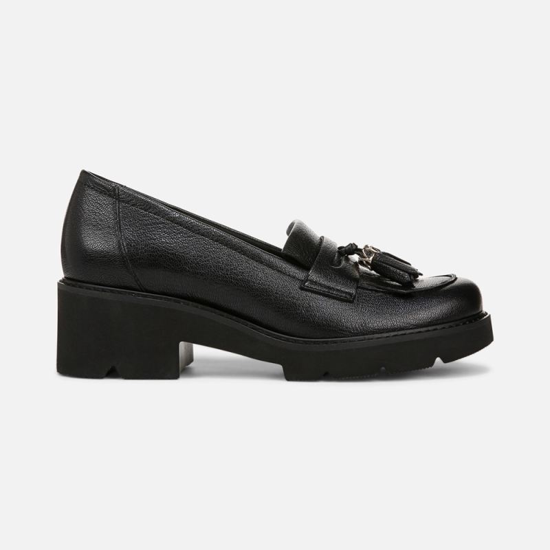 Naturalizer Women's Desmond Lug Loafer - Black Leather