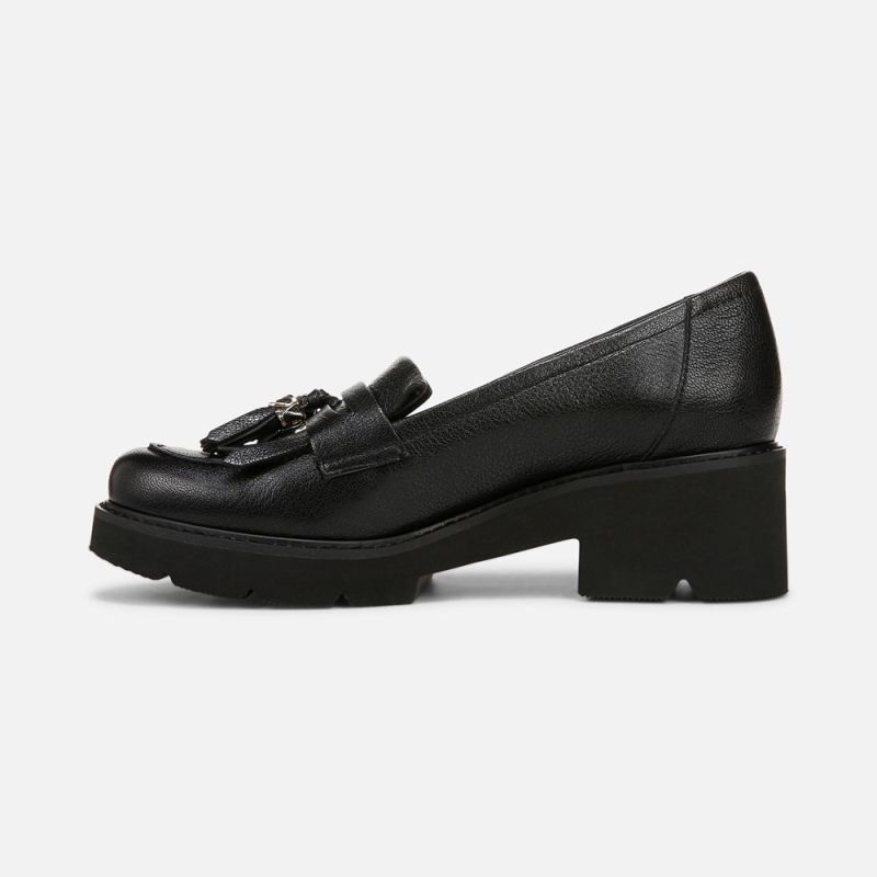 Naturalizer Women's Desmond Lug Loafer - Black Leather