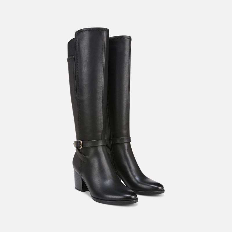 Naturalizer Women's SOUL Uptown Knee High Boot - Black Faux Leather