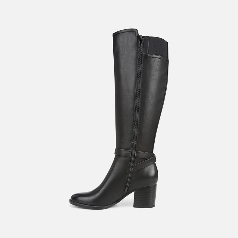 Naturalizer Women's SOUL Uptown Knee High Boot - Black Faux Leather