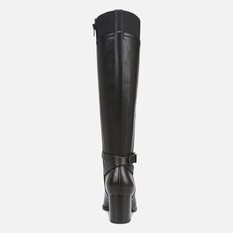 Naturalizer Women's SOUL Uptown Knee High Boot - Black Faux Leather