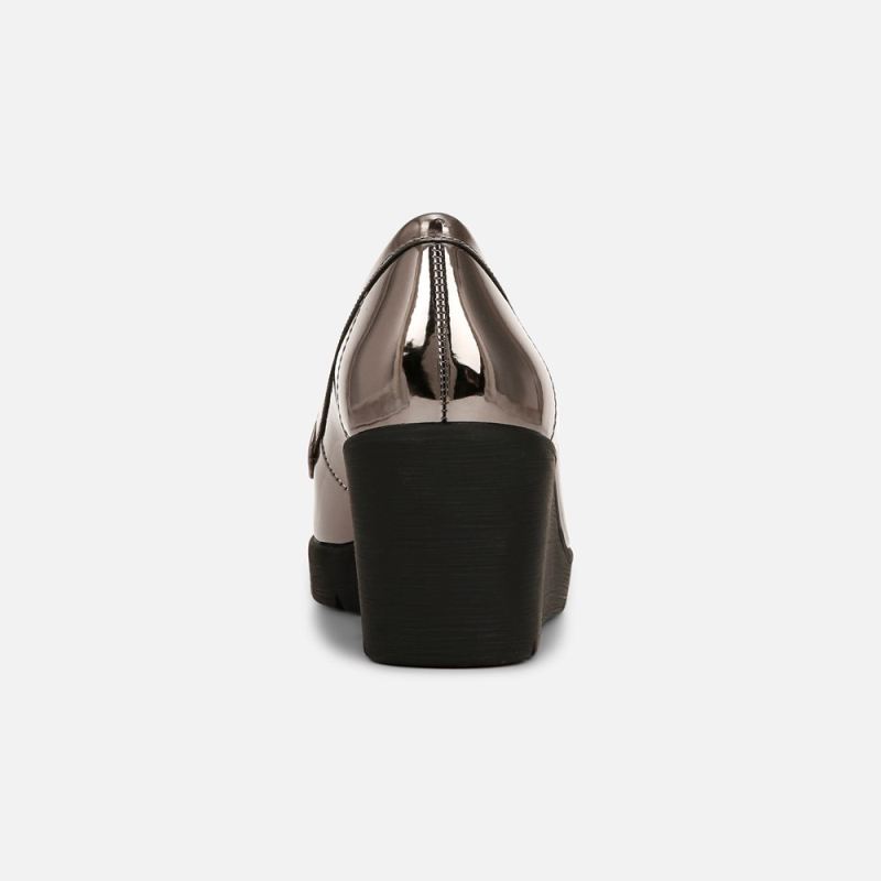 Naturalizer Women's SOUL Achieve Wedge - Pewter Faux Leather