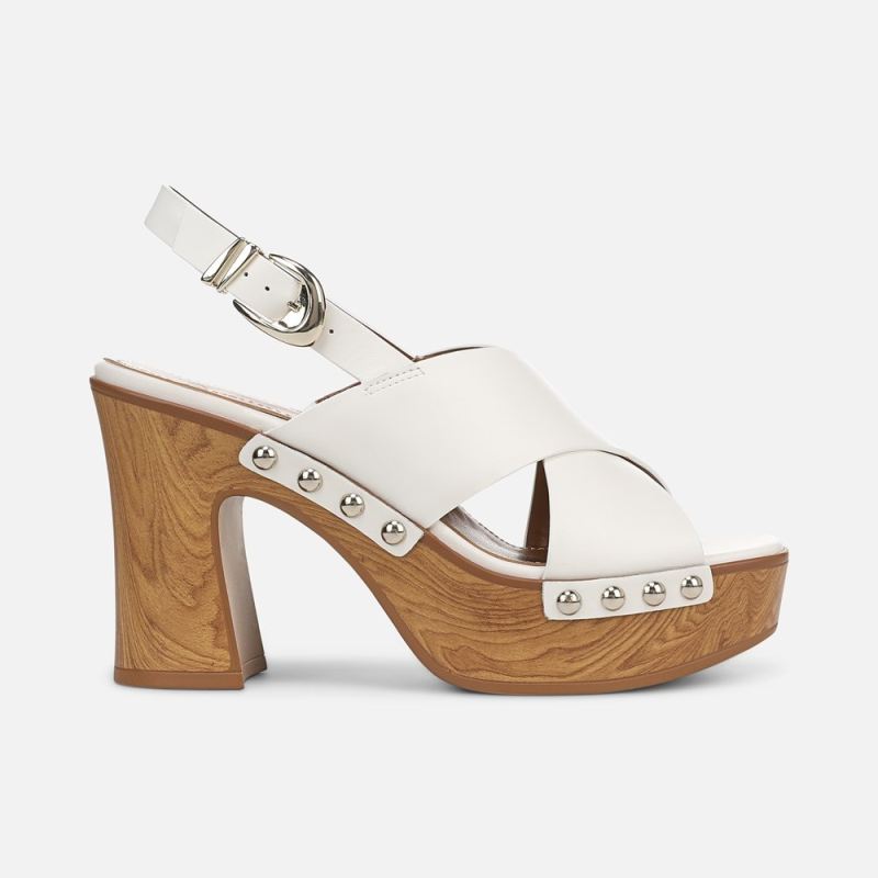 Naturalizer Women's 27 EDIT Kirsten Platform Slingback - Warm White Leather