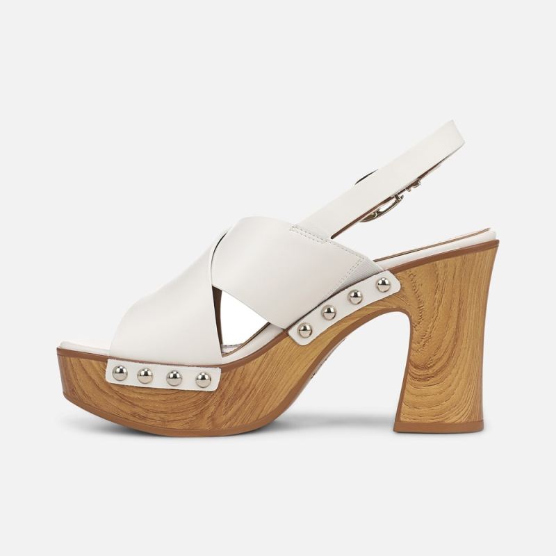 Naturalizer Women's 27 EDIT Kirsten Platform Slingback - Warm White Leather