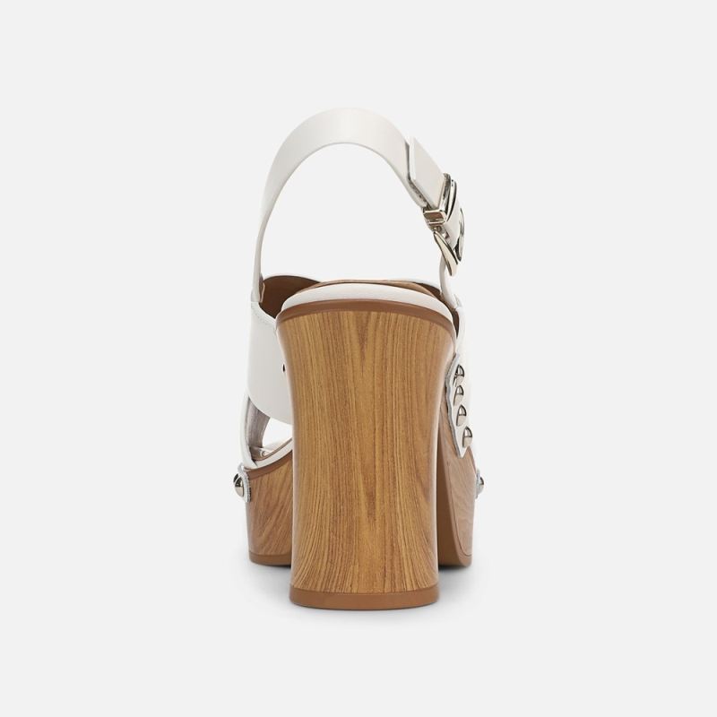 Naturalizer Women's 27 EDIT Kirsten Platform Slingback - Warm White Leather