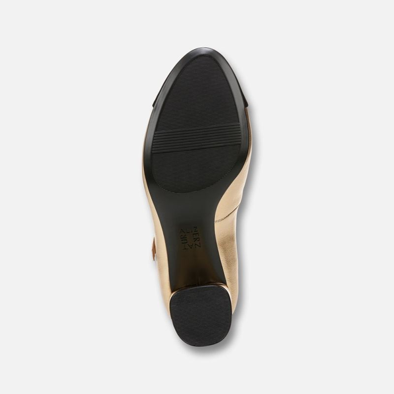 Naturalizer Women's Lovable Mary Jane - Dark Gold / Black Faux Leather