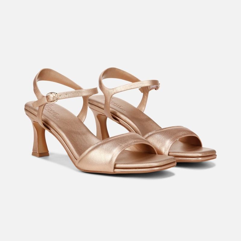 Naturalizer Women's 27 EDIT Grace Dress Sandal - Rose Gold Leather