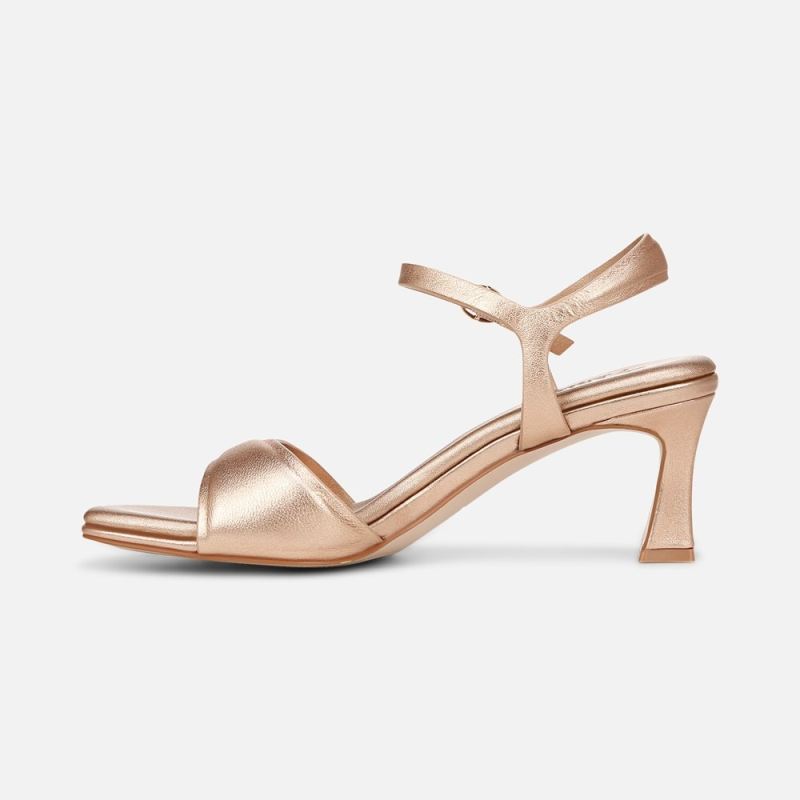 Naturalizer Women's 27 EDIT Grace Dress Sandal - Rose Gold Leather