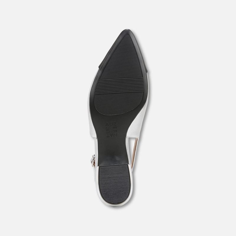 Naturalizer Women's Banks Slingback - Silver / Black Leather