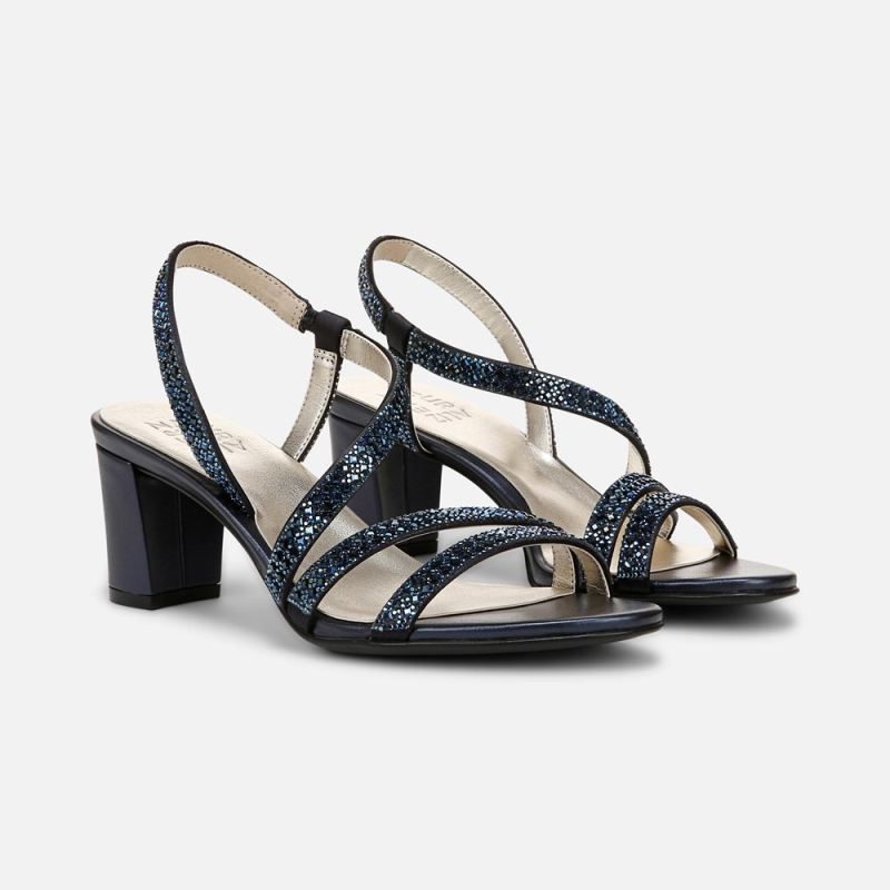 Naturalizer Women's Vanessa 3 Sandal - French Navy Satin