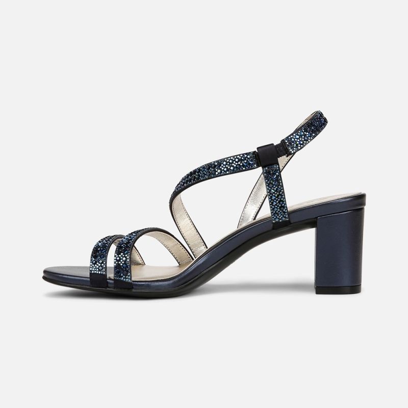 Naturalizer Women's Vanessa 3 Sandal - French Navy Satin