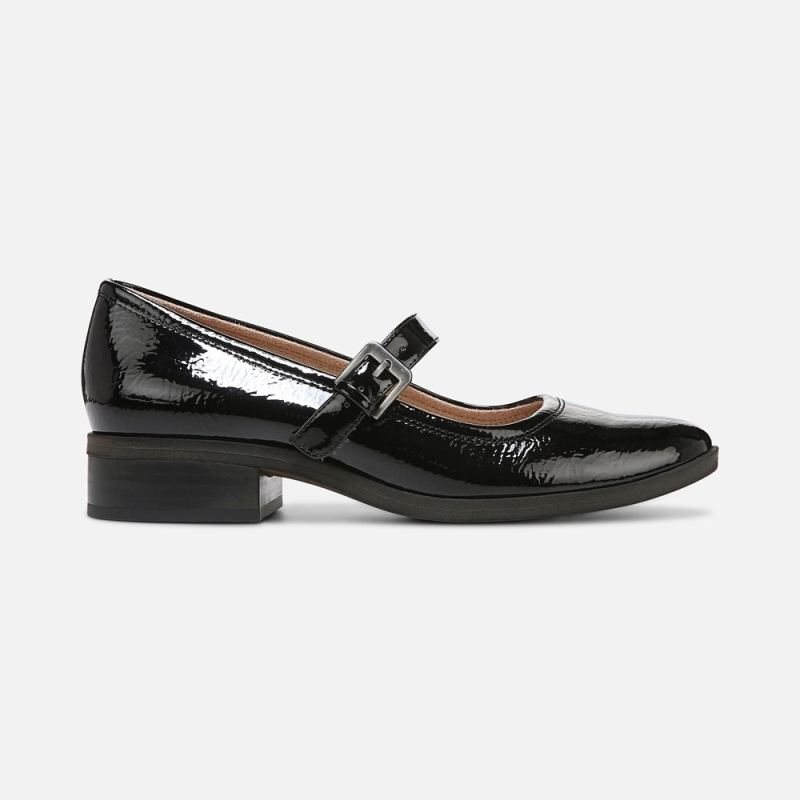 Naturalizer Women's SOUL Ramona Mary Jane Flat - Black Patent