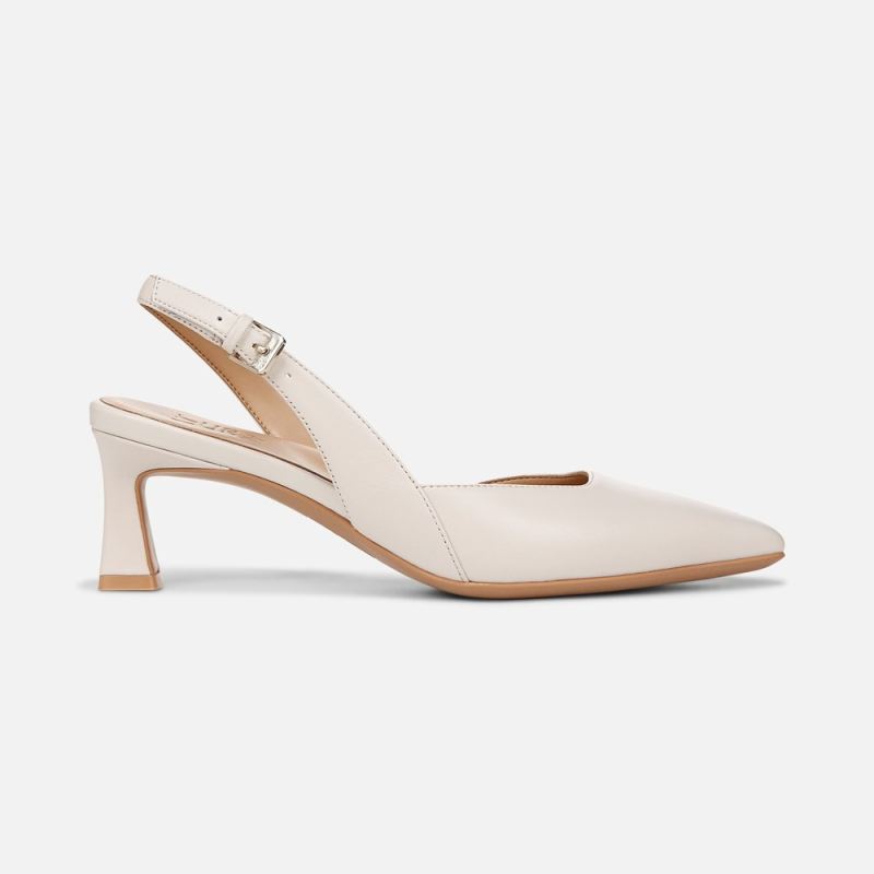 Naturalizer Women's Dalary Slingback Pump - Satin Pearl Leather