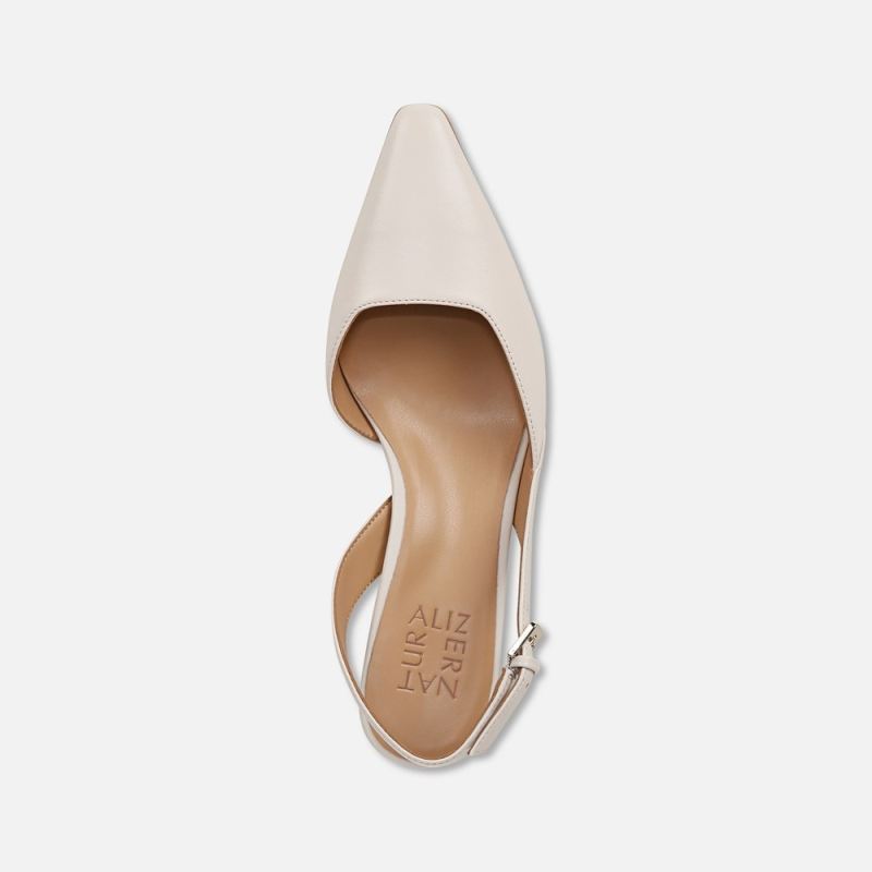 Naturalizer Women's Dalary Slingback Pump - Satin Pearl Leather