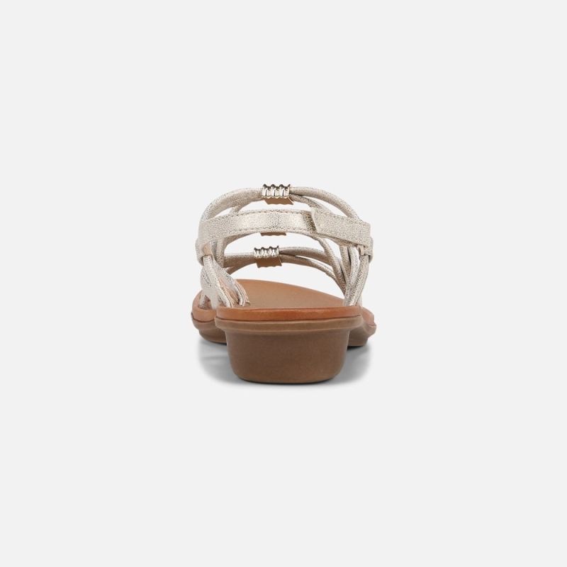 Naturalizer Women's SOUL Sierra Strappy Sandal - Gold Faux Leather