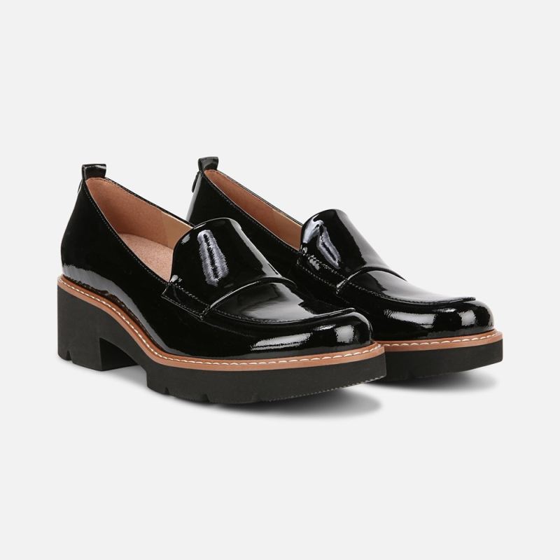 Naturalizer Women's Darry Lug Sole Loafer - Black Patent