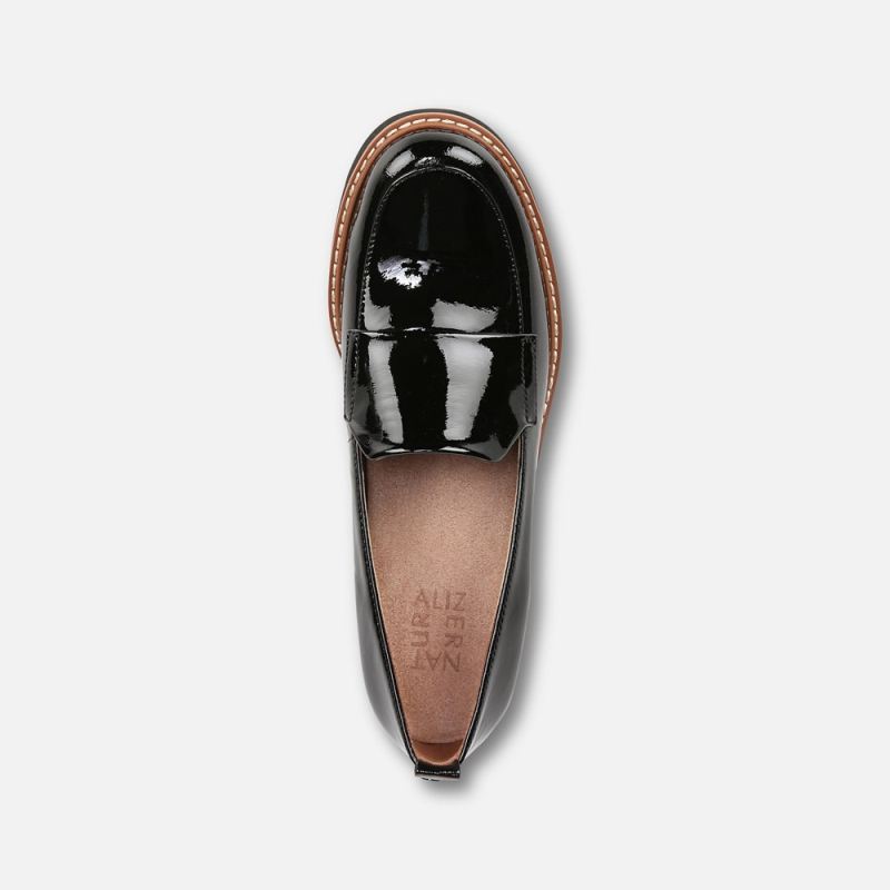 Naturalizer Women's Darry Lug Sole Loafer - Black Patent