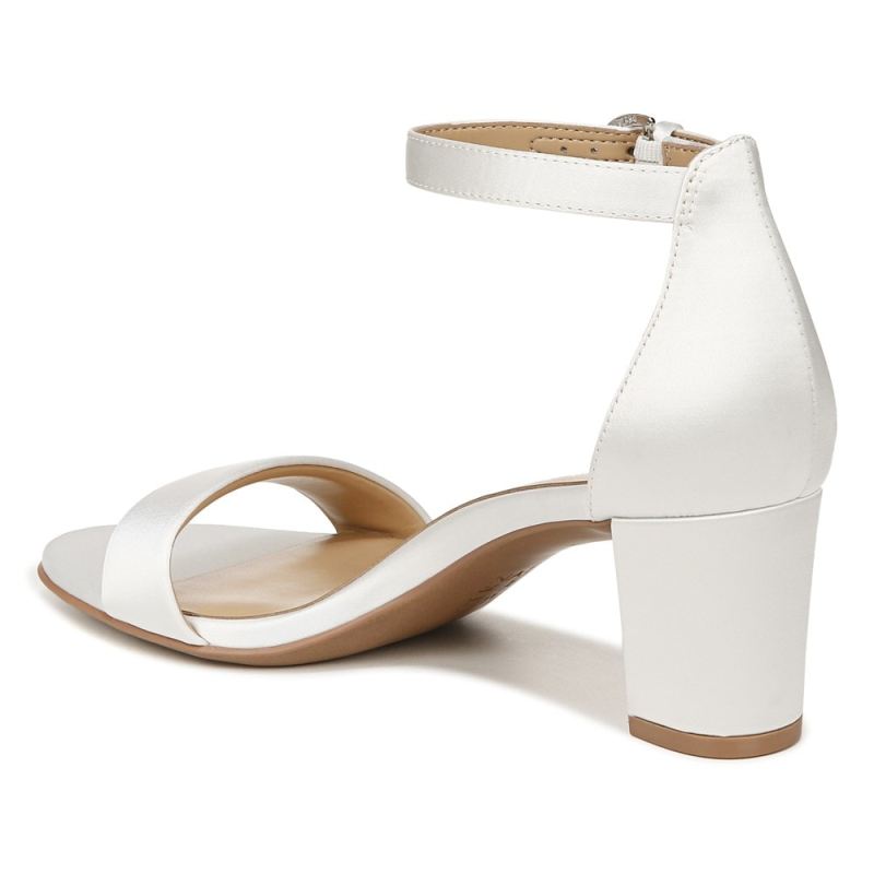 Naturalizer Women's Vera Dress Sandal - Pearl White Satin Fabric