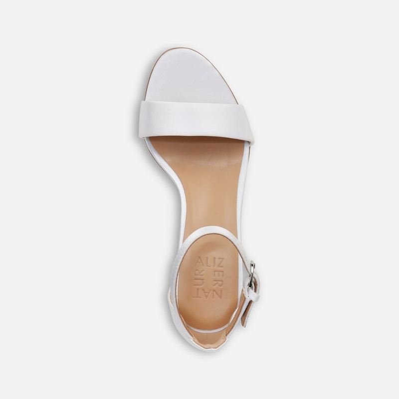 Naturalizer Women's Vera Dress Sandal - Pearl White Satin Fabric