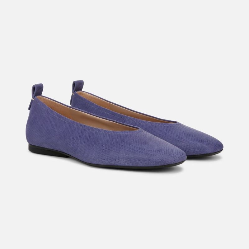 Naturalizer Women's 27 Edit Carla Flat - Future Dusk Blue Suede
