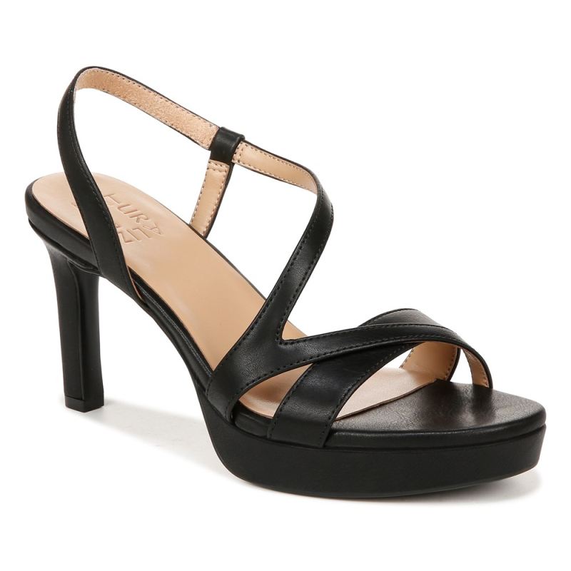Naturalizer Women's Abby Dress Sandal - Black Patent Faux Leather
