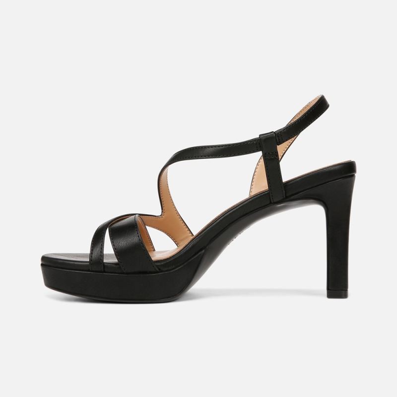 Naturalizer Women's Abby Dress Sandal - Black Patent Faux Leather