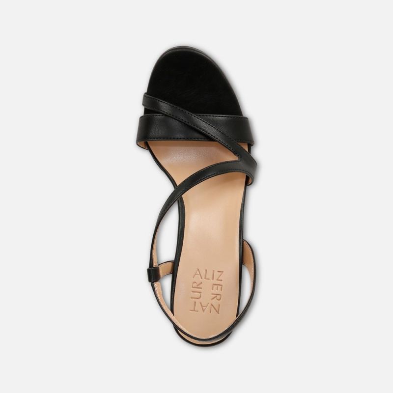 Naturalizer Women's Abby Dress Sandal - Black Patent Faux Leather
