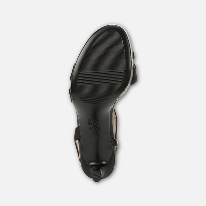Naturalizer Women's Abby Dress Sandal - Black Patent Faux Leather