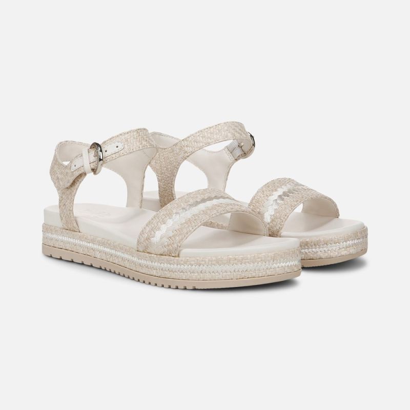 Naturalizer Women's Neila Sandal - Eggshell Beige Raffia