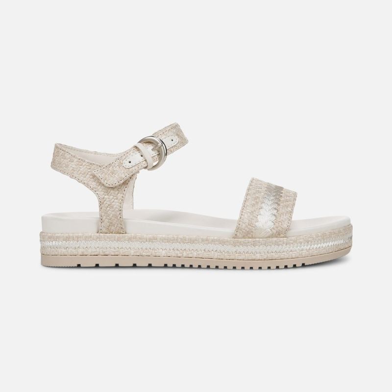 Naturalizer Women's Neila Sandal - Eggshell Beige Raffia