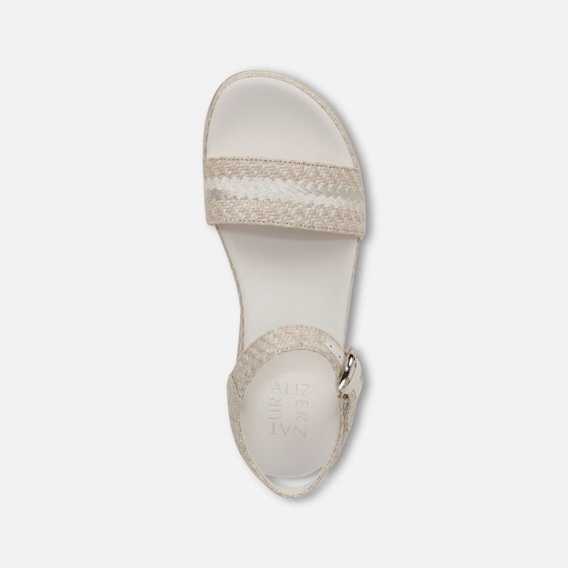 Naturalizer Women's Neila Sandal - Eggshell Beige Raffia