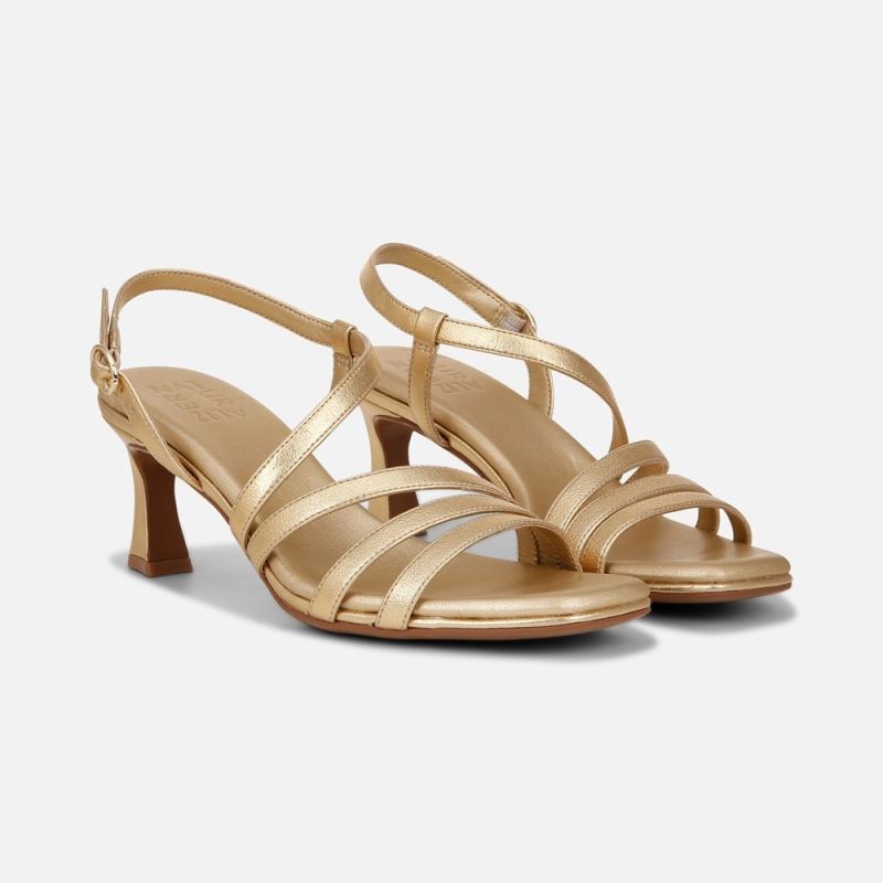 Naturalizer Women's Galaxy Dress Sandal - Dark Gold Faux Leather
