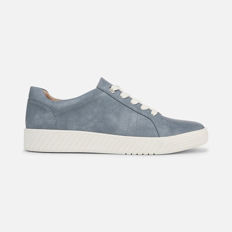 Naturalizer Women's SOUL Neela Sneaker - Mid Blue Faux Leather