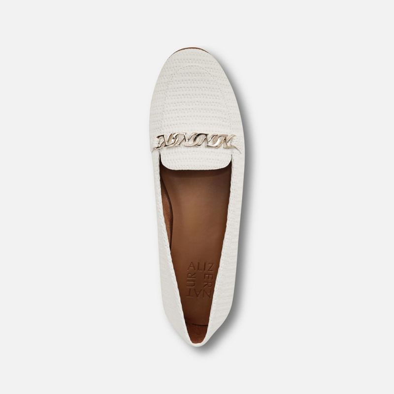 Naturalizer Women's Jemi Loafer - White Woven Fabric
