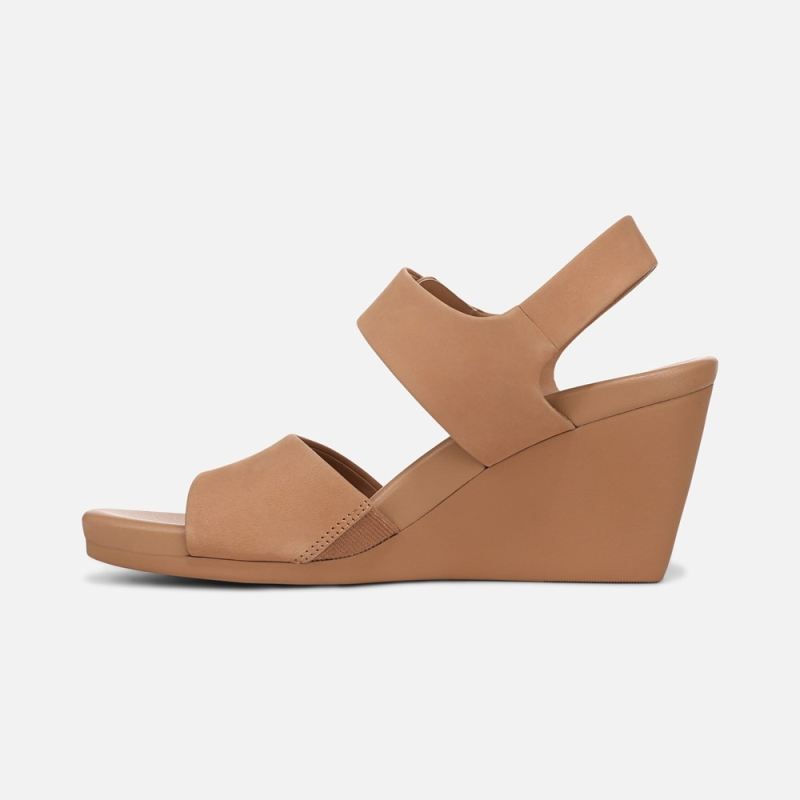 Naturalizer Women's Imani Wedge Sandal - Cookie Dough Nubuck