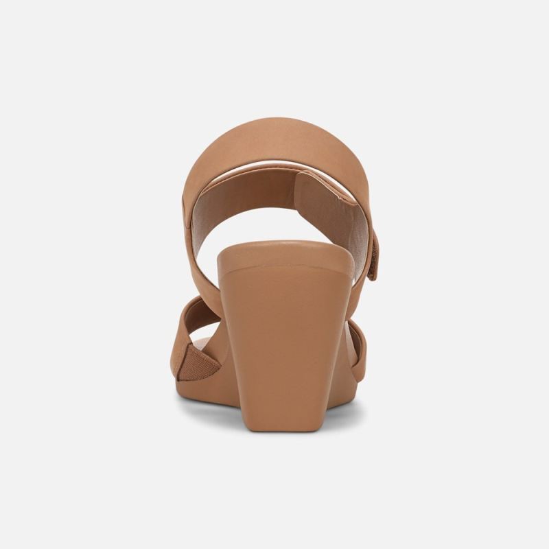 Naturalizer Women's Imani Wedge Sandal - Cookie Dough Nubuck