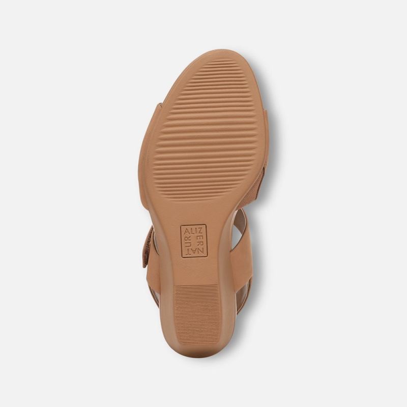 Naturalizer Women's Imani Wedge Sandal - Cookie Dough Nubuck