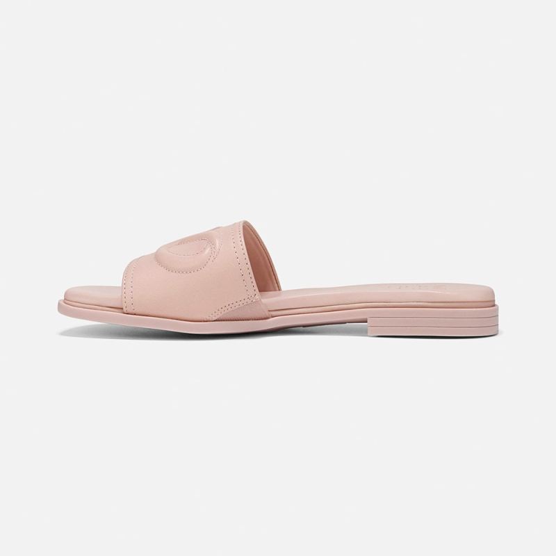 Naturalizer Women's Genevieve Slide Sandal - Cameo Blush Pink Leather