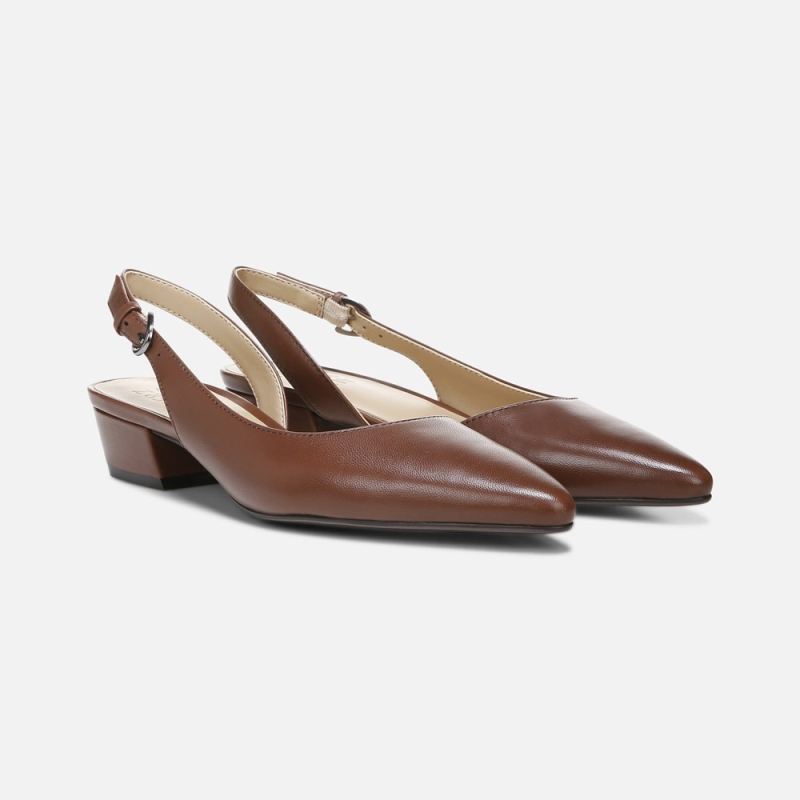 Naturalizer Women's Banks Pointed Toe Flat - Cocoa Leather