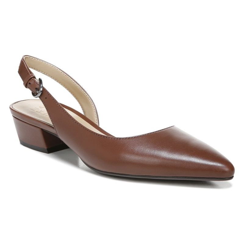 Naturalizer Women's Banks Pointed Toe Flat - Cocoa Leather